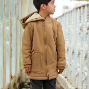 Boys&#39; Fleece Lined Hooded Winter Coat: Warm Toddler Jacket
