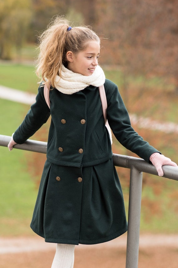 girl wool pea coat