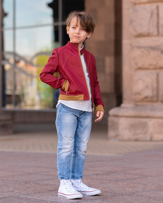 Red Leather Jacket & Adidas Sneakers in Harajuku – Tokyo Fashion