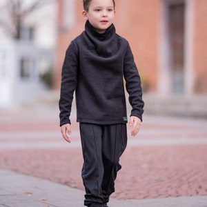 Black boys clothing set/ Boys outfit ideas/ Winter clothes for kids/ Boys winter outfits/ Toddler boy winter fashion/ Kids outdoor clothing image 1