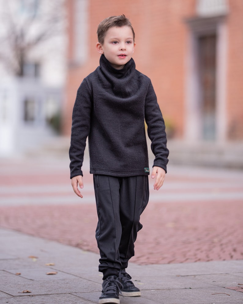 Black boys clothing set/ Boys outfit ideas/ Winter clothes for kids/ Boys winter outfits/ Toddler boy winter fashion/ Kids outdoor clothing image 1