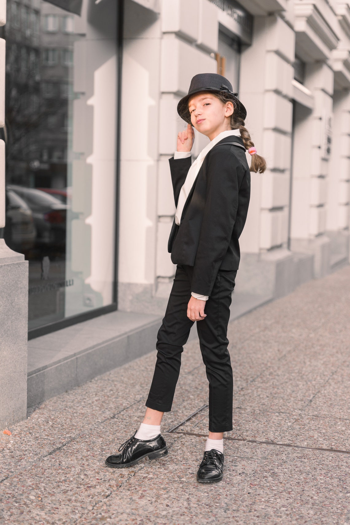 Black or White Tuxedo 3 Piece Suit Girls/ Toddler Suit Formal - Etsy