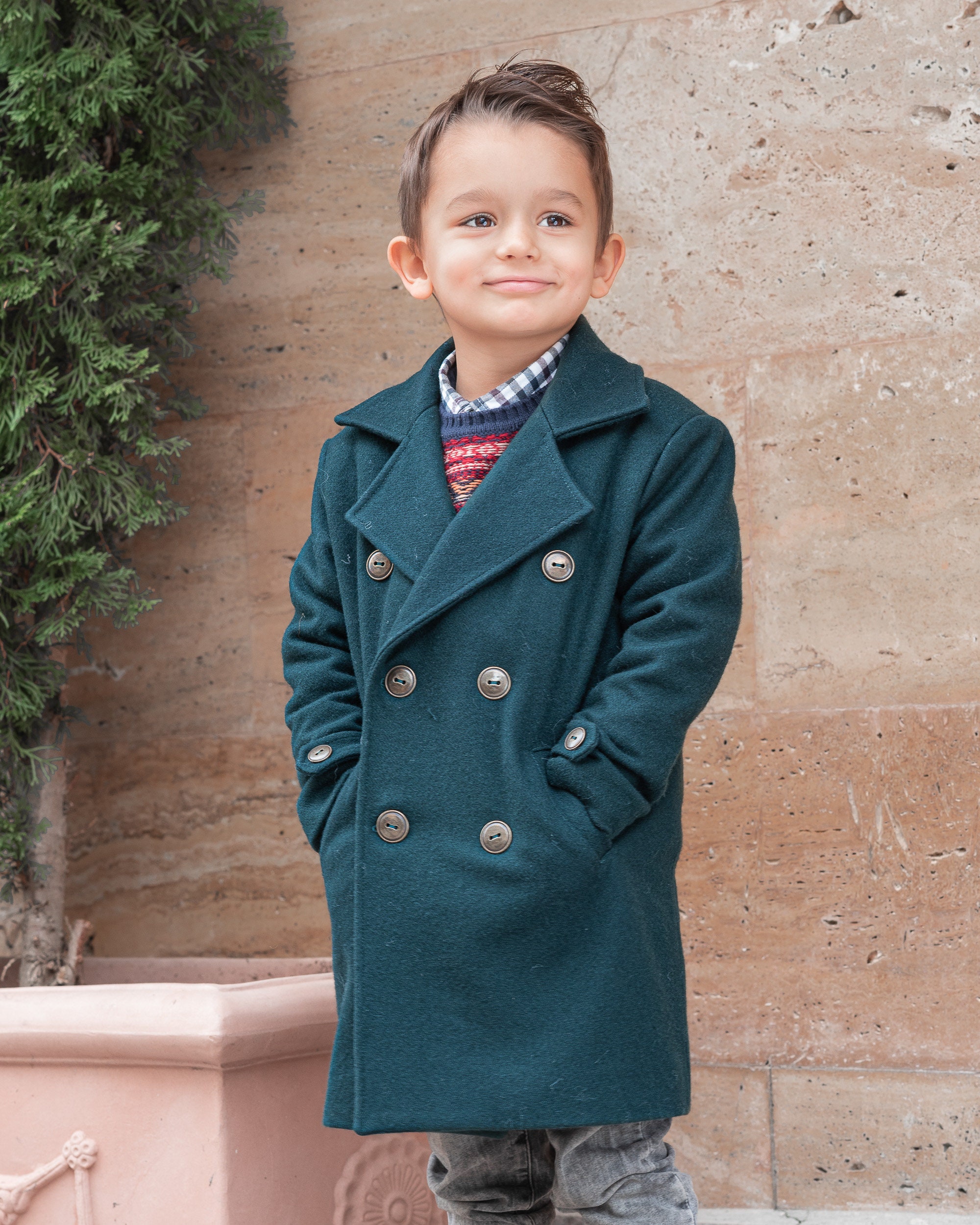 Boys wool clearance peacoat