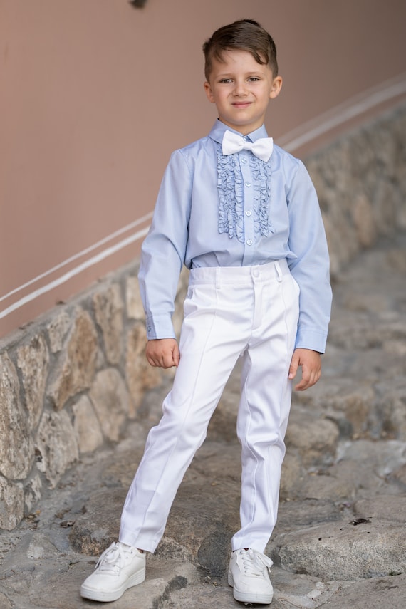 Traje de lujo para niños de boda Traje de algodón - Etsy México