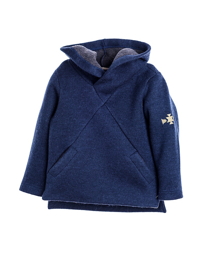 Cooler Woll-Hoodie für Jungen / Kinder-Pullover Hoodie / Woll-Kapuzen-Sweatshirt / Kleinkind-Kapuzen-Pullover / Jungen-Winter-Outfit / süße Winter-Kleidung Bild 6