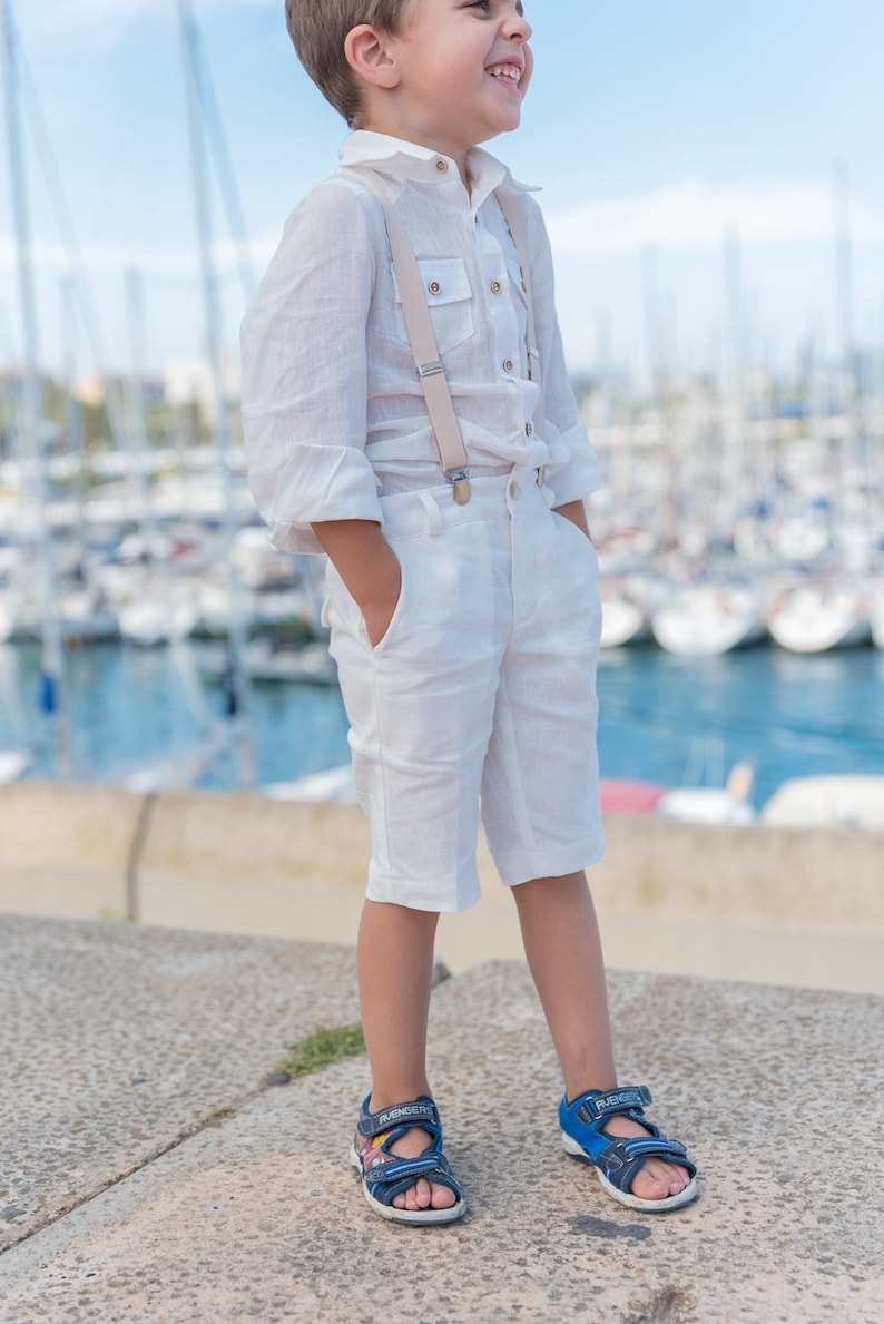 Boys Linen Suit Summer Formal Wear Kids Linen Outfit/ Etsy