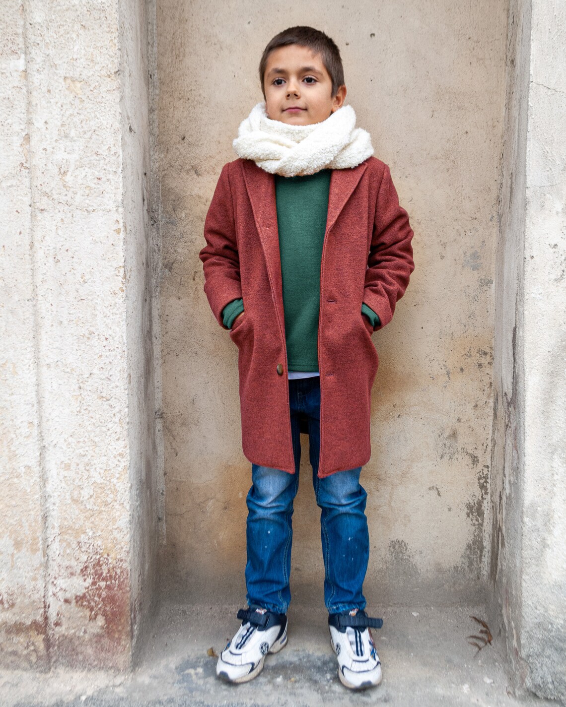 Wool Stuff Winter Dress For Boy In Grey Color main image 0