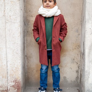 Winter coat, Boys wool coat, Vintage coat, Warm long coat, Trendy coat, Toddler boy coat, Kids coat, Down coat, Pea coat, Long boys coats image 8