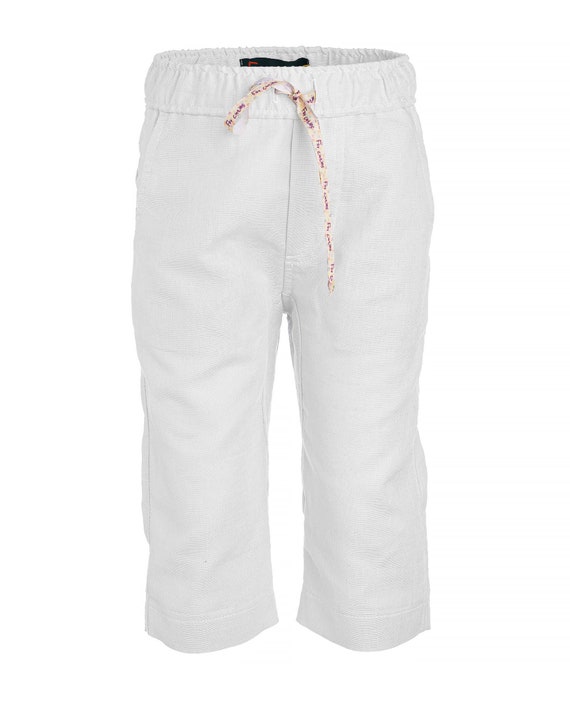 White Boys Linen Bermuda Pants Toddler Linen Drop Crotch Pants Kids Fashion Clothing summer Linen Wear Beach Outfit Etsy UK