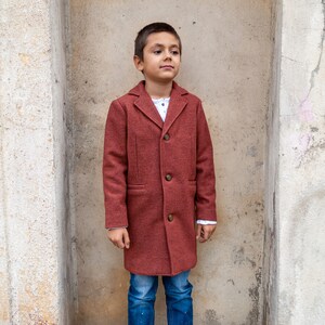 Winter coat, Boys wool coat, Vintage coat, Warm long coat, Trendy coat, Toddler boy coat, Kids coat, Down coat, Pea coat, Long boys coats image 5