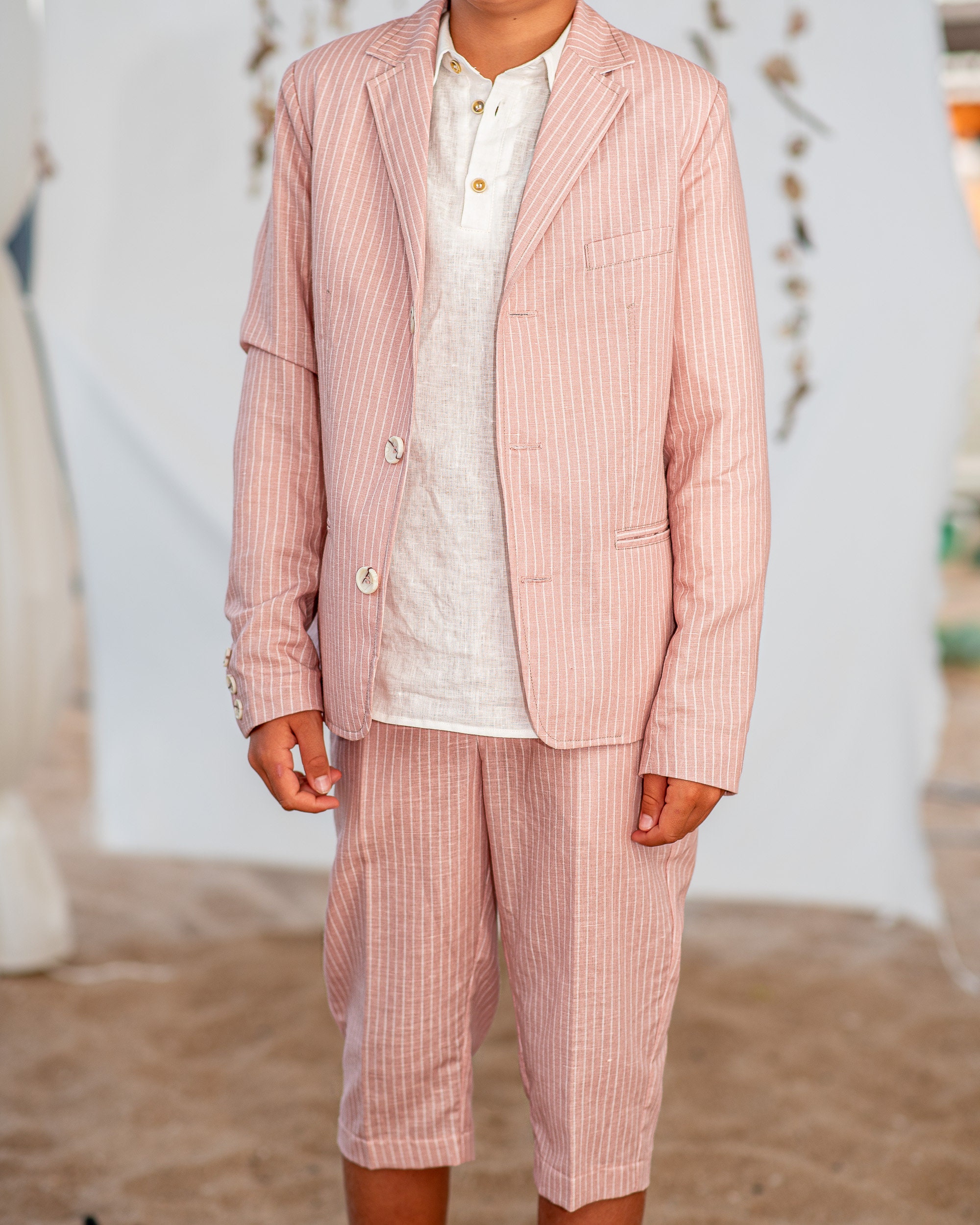 Boys linen outfit/ Toddler boy linen suit/ Kids beach wedding Etsy