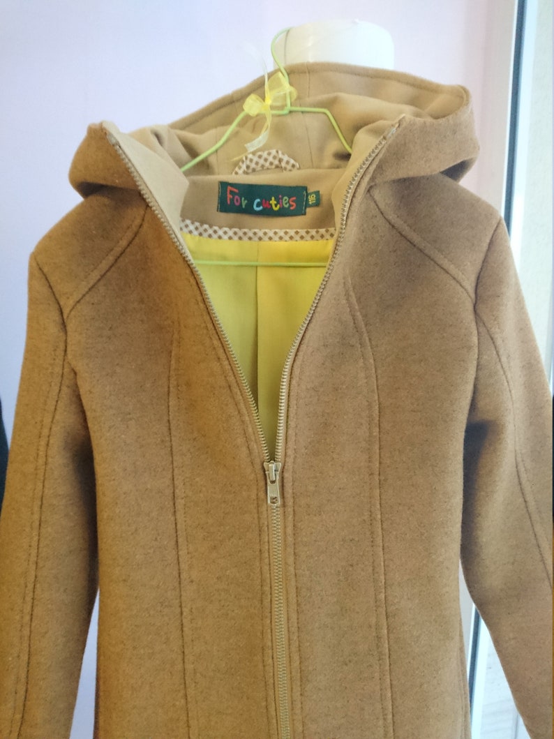 Cappotto invernale per ragazze/Cappotto di lana/Cappotto aderente/Trench/Cappotto con cappuccio/Cappotto lungo per bambina/Cappotto altalena Pendleton/Cappotto a imbuto/Cappotto con cerniera per bambini immagine 7