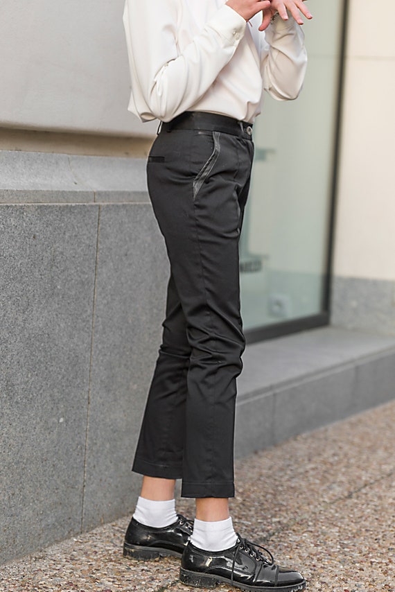 Black Tuxedo Pants for Girls/ Toddler Slim Fit Tuxedo Trousers