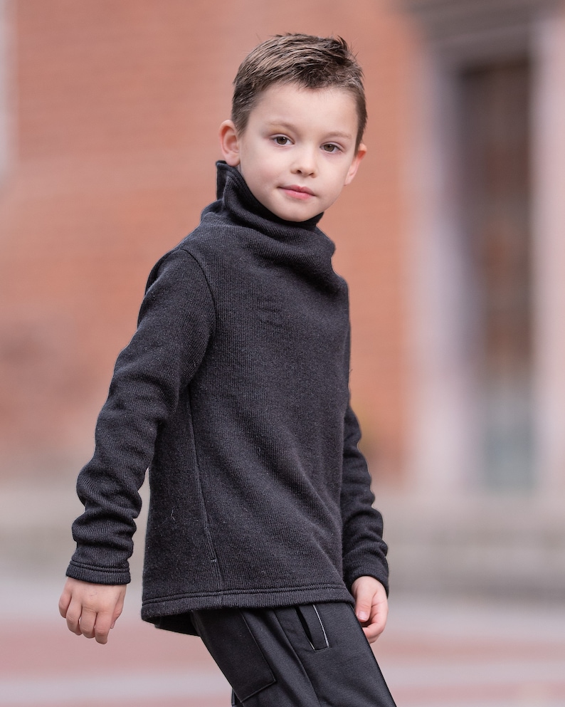 Black boys clothing set/ Boys outfit ideas/ Winter clothes for kids/ Boys winter outfits/ Toddler boy winter fashion/ Kids outdoor clothing image 3