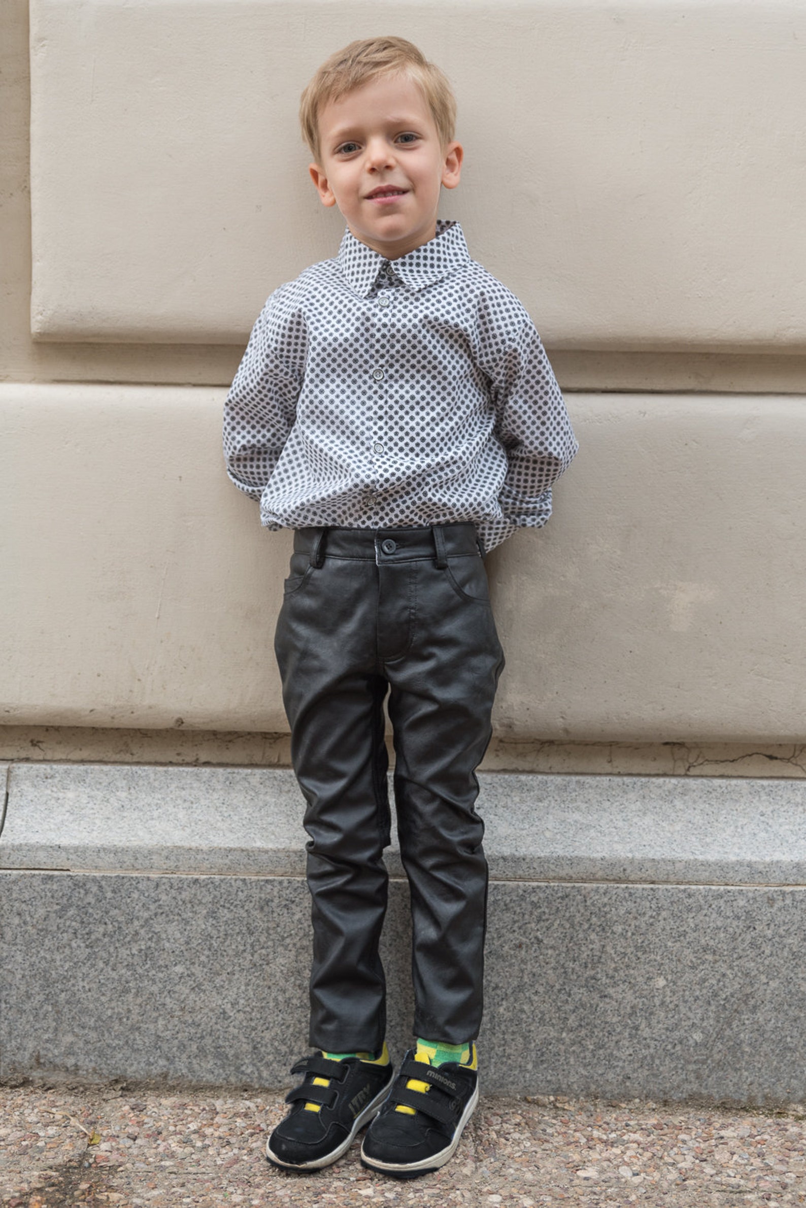 Black Faux Leather Pants Boys Leather Trousers Toddler Boy Etsy UK