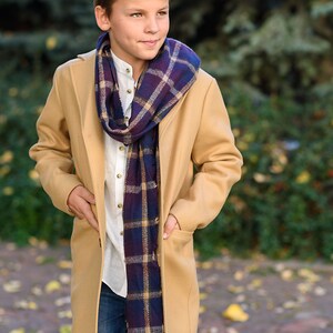 Stylish wool coat for boy winter outfit/ Kids wool coat jacket/ Children's long wool coat/ Long pea coat jacket/ Toddlers trendy overcoat image 8