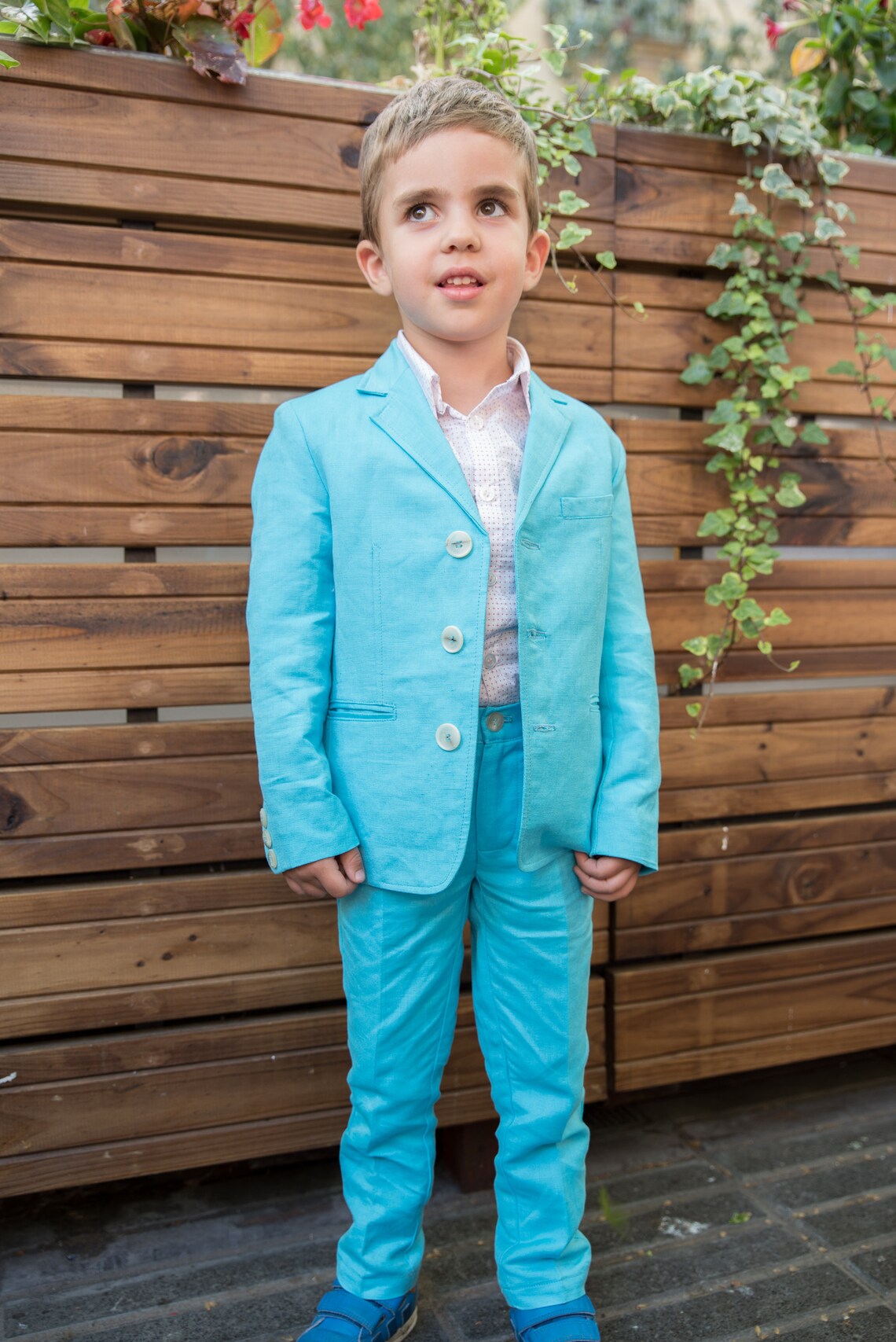 Linen Clothing Blazer and Pants/ Fitted Linen Suit/ Boy Outfit Etsy