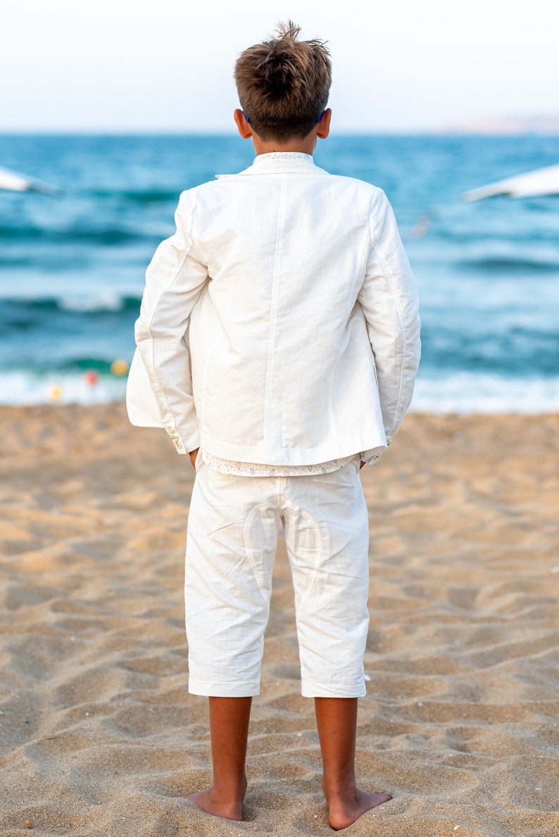 Boys wedding linen suit/ Summer formal wear kids linen outfit/ Etsy