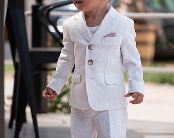 Linen Jacket Christening Jacket Buy Baby Boy Linen Blazer: White