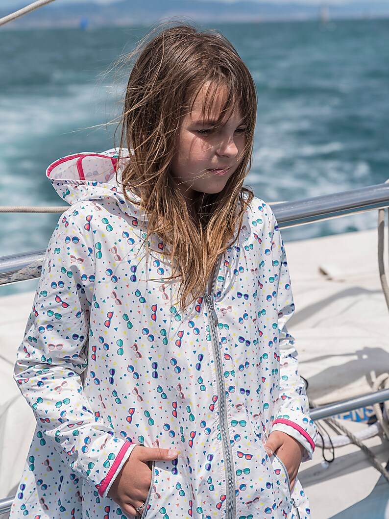 Girl lightweight windbreaker jacket with hood/ Lightweight Etsy