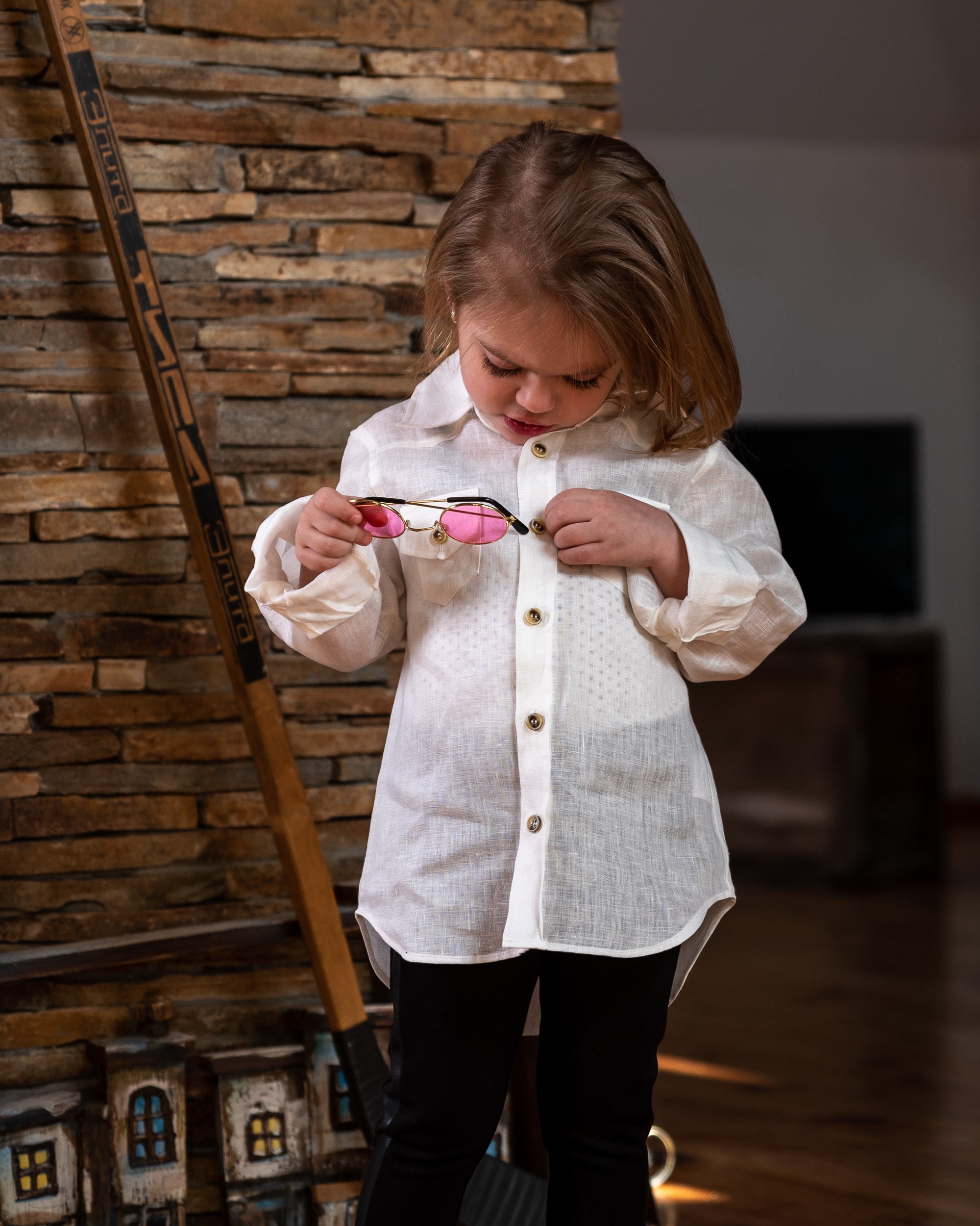 toddler girl white button up shirt