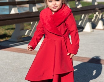 red childrens coat
