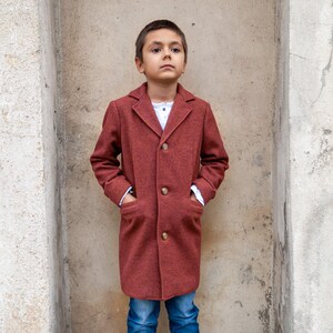 Winter coat, Boys wool coat, Vintage coat, Warm long coat, Trendy coat, Toddler boy coat, Kids coat, Down coat, Pea coat, Long boys coats image 6