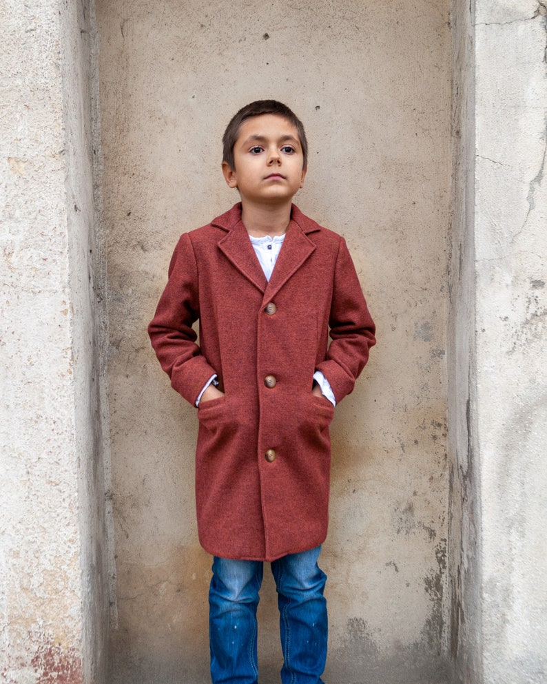 Winter coat, Boys wool coat, Vintage coat, Warm long coat, Trendy coat, Toddler boy coat, Kids coat, Down coat, Pea coat, Long boys coats image 6