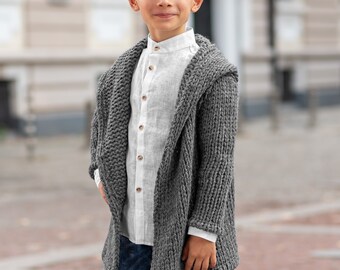 Boys top grey cardigan