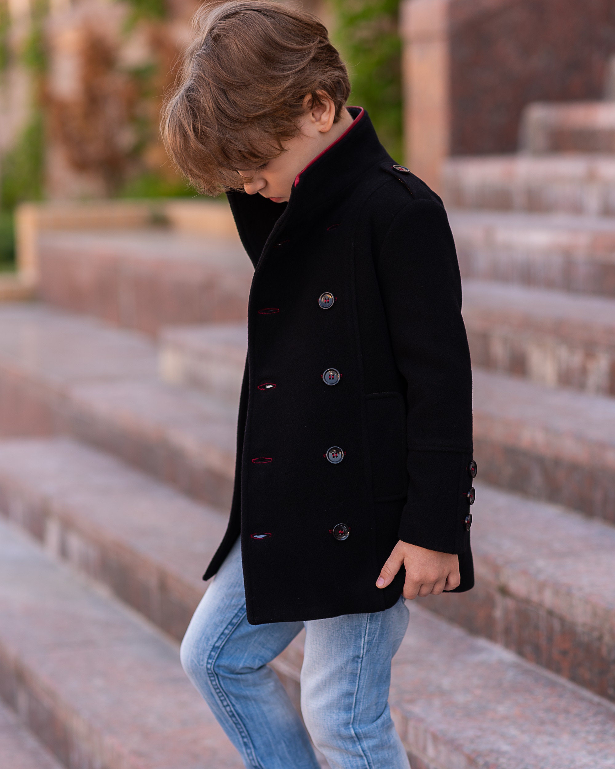 Rothschild Coat Rothschild Little Boys' Faux Wool Toggle Coat