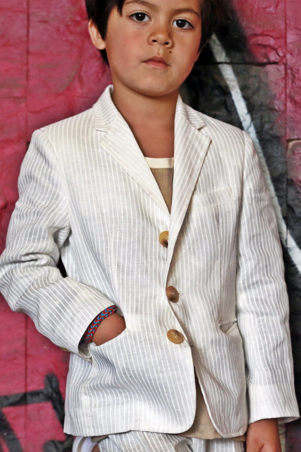 Boys summer linen blazer/ Toddler boy white blazer/Kids Etsy