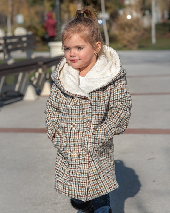 Chaquetón largo de lana para niños, abrigo vintage de invierno cálido para  niños, abrigo de doble botonadura para niños pequeños, abrigo clásico  largo, abrigo de guisante largo junior -  México