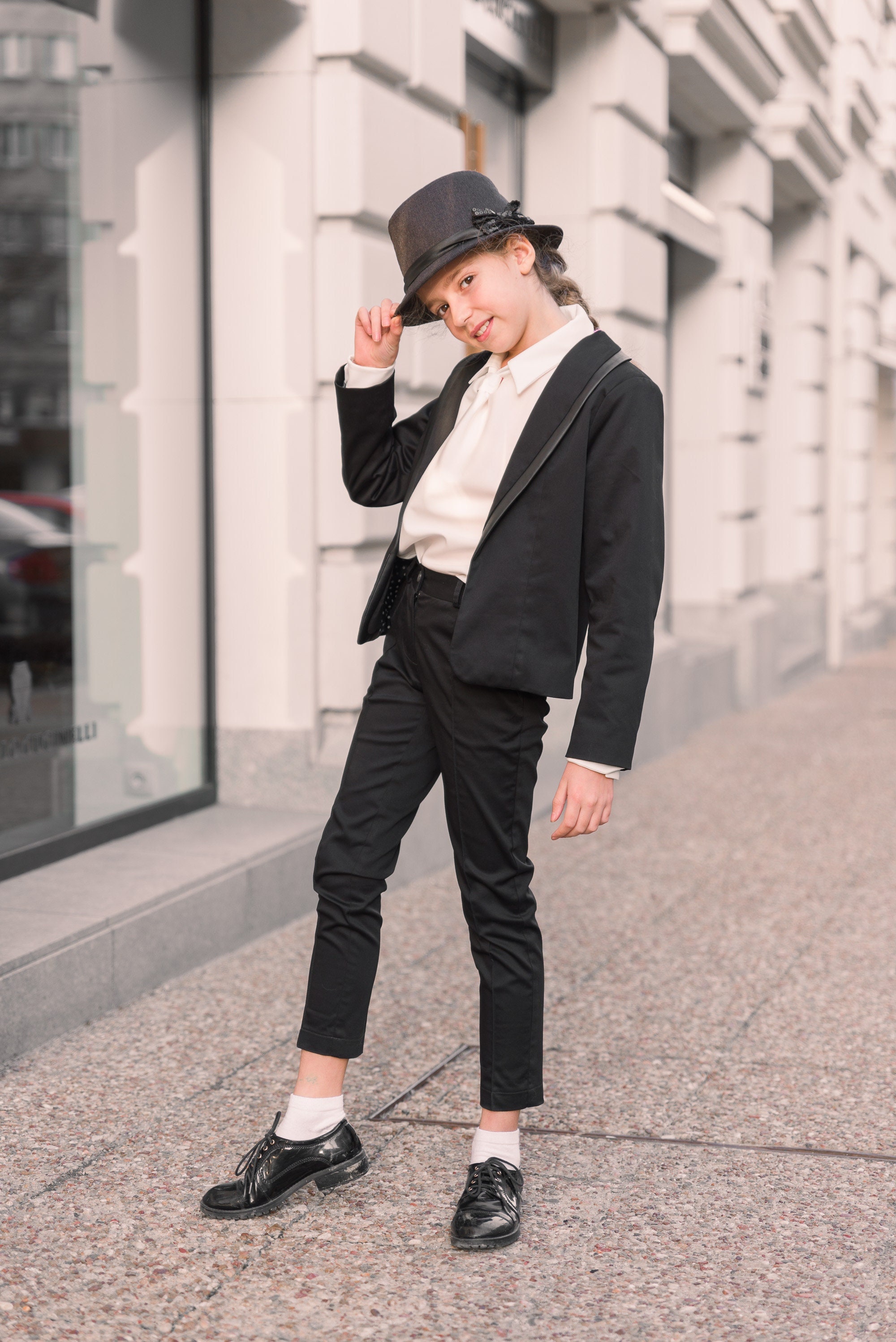 Girl's Tailored Tuxedo Suit