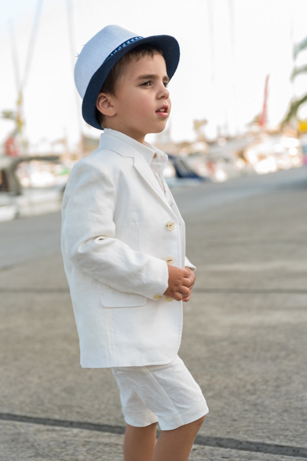 Boys Linen Suit Summer Formal Wear Kids Linen Outfit/ Communion Toddler