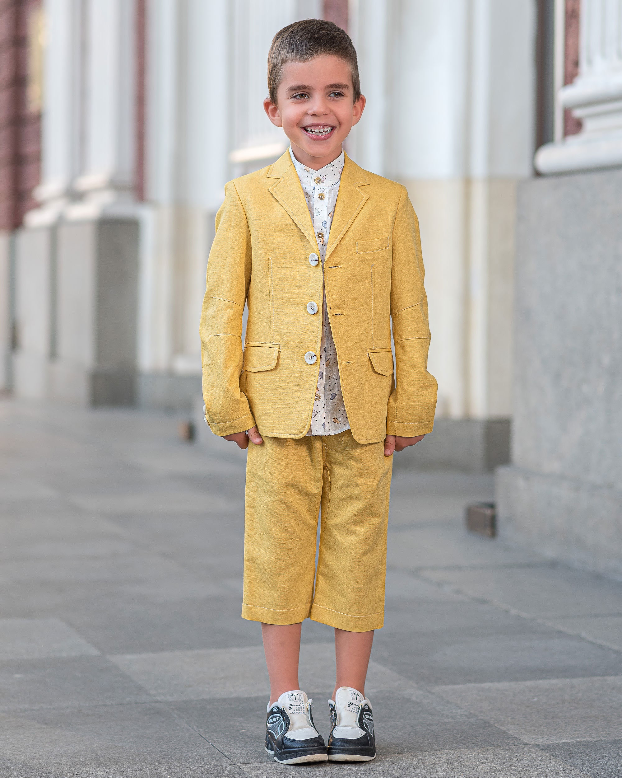 Boys linen blazer online