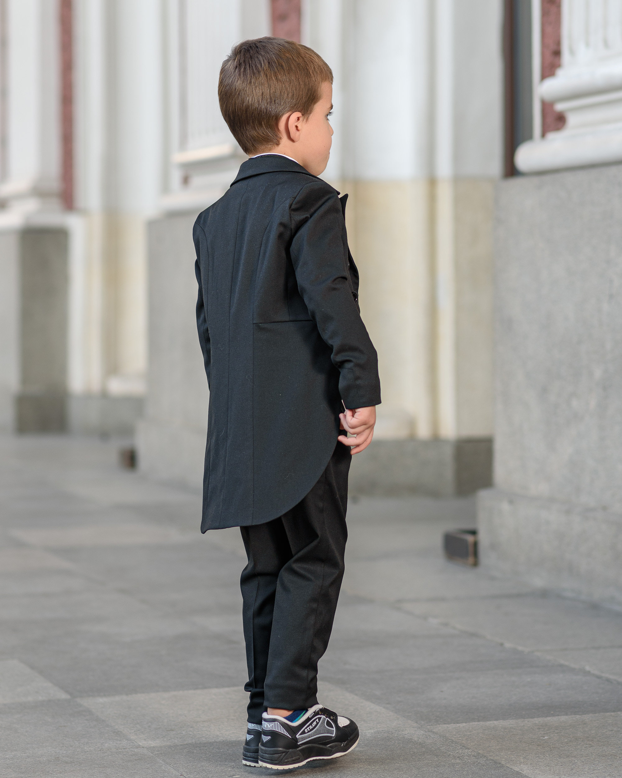 Accessorio Da Matrimonio Per Bambino, Fascia In Raso Nero Regolabile, Et&agrave; 2-7 Anni, DQT, Per Paggetti O Comunione