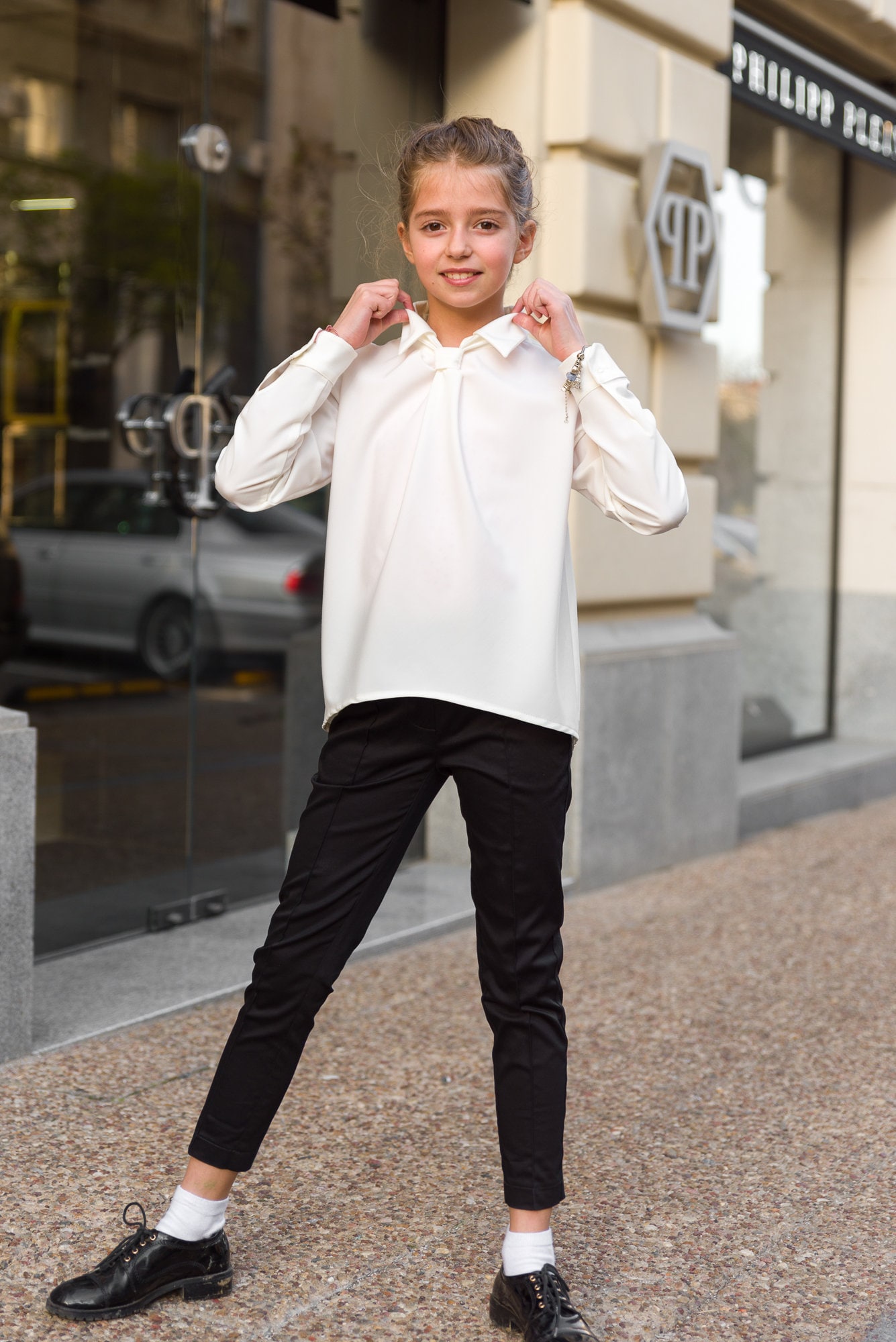 Blusa blanca para niñas manga blusa formal - Etsy España