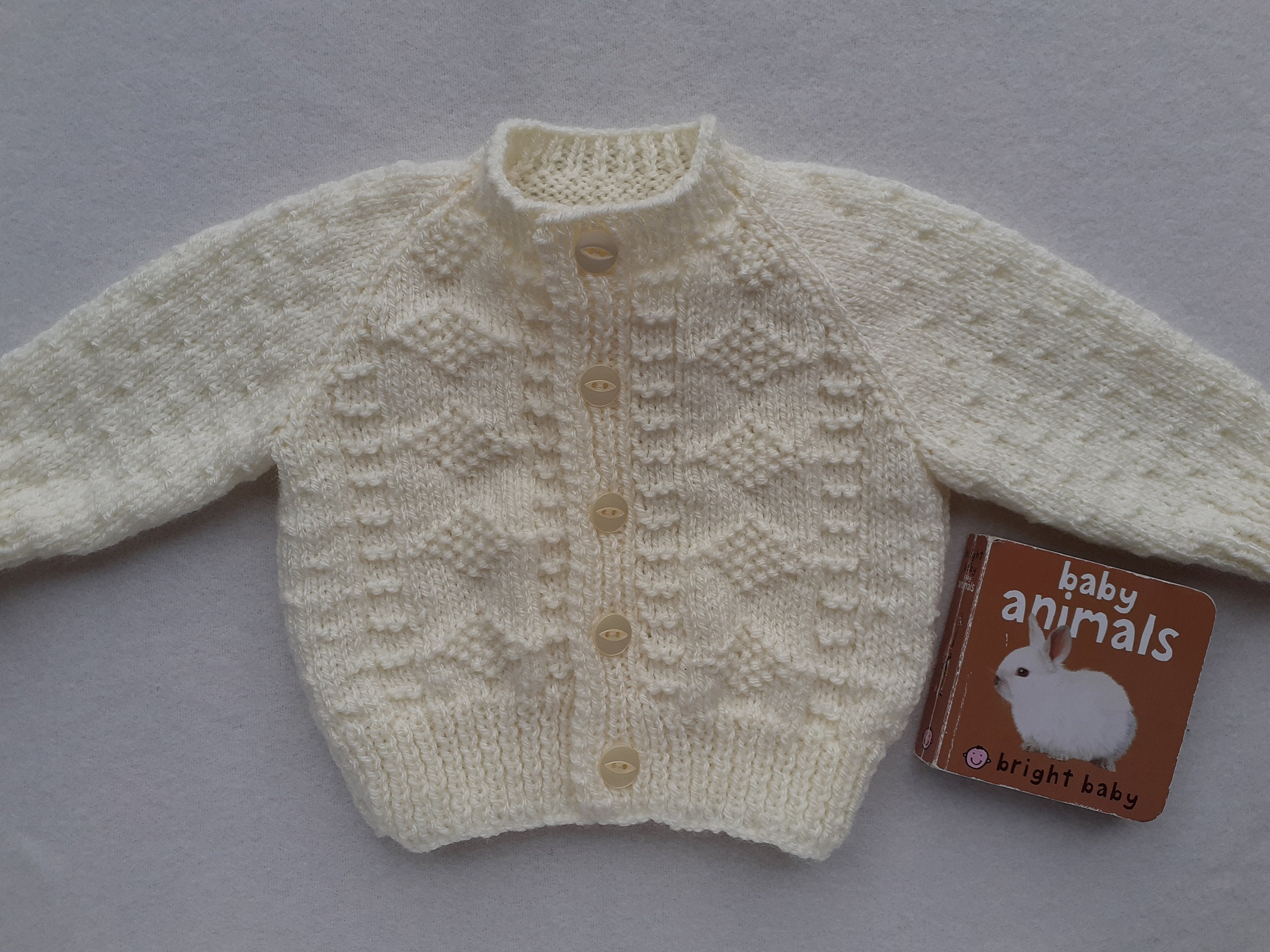 Cream cardigan baby girl best sale