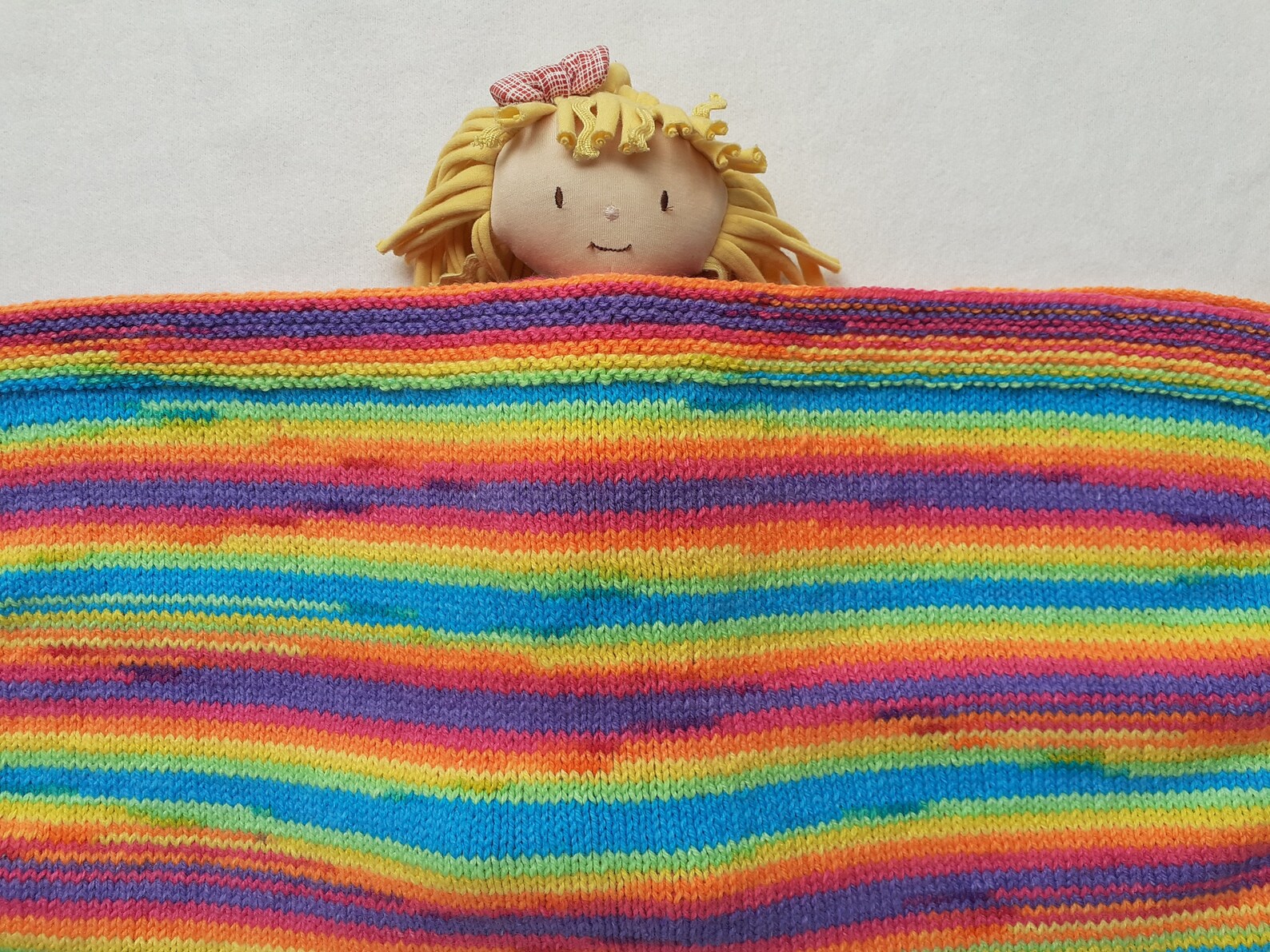 Rainbow Baby Blanket Rainbow Pram Cover Knitted Festival Etsy UK