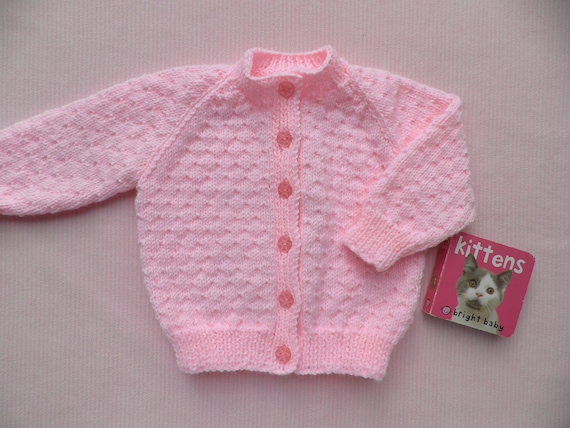 pink knitted cardigan baby