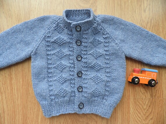 baby boy pale blue cardigan