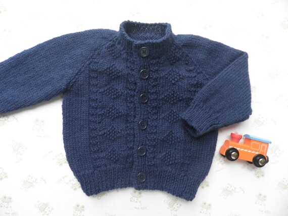 baby boys navy cardigan