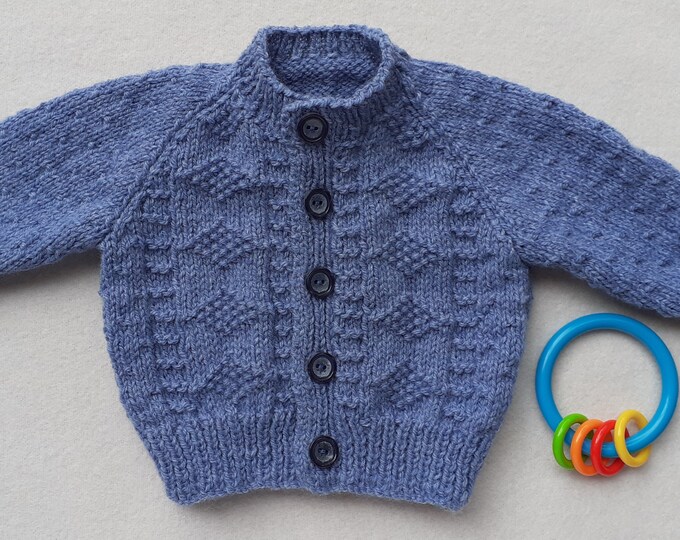 Blue Baby Cardigan Denim Blue Cardigan Denim Boys Sweater Etsy UK