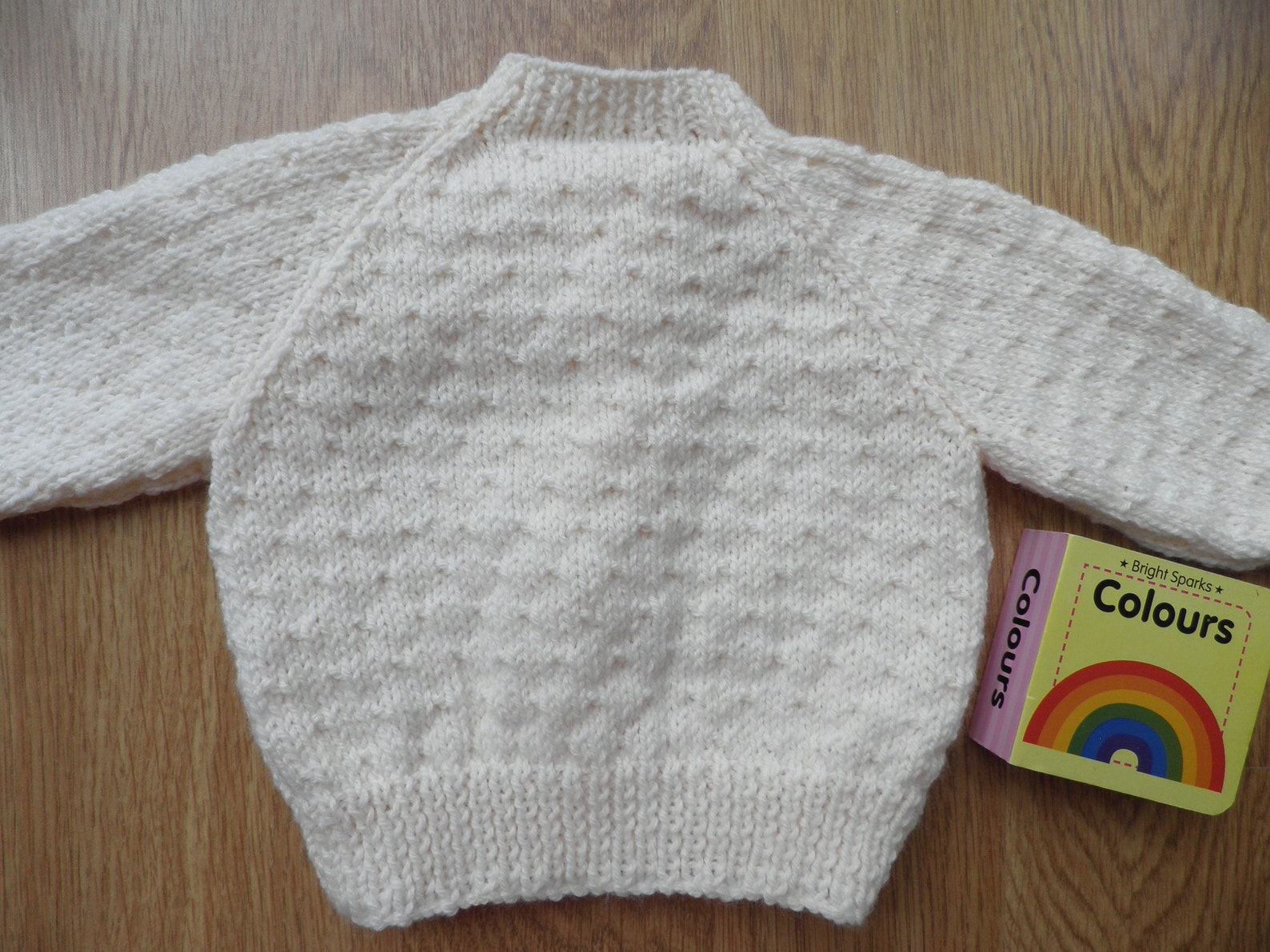 Cream Baby Sweater Set, Unisex Baby Jumper, Handknitted Cardigan and