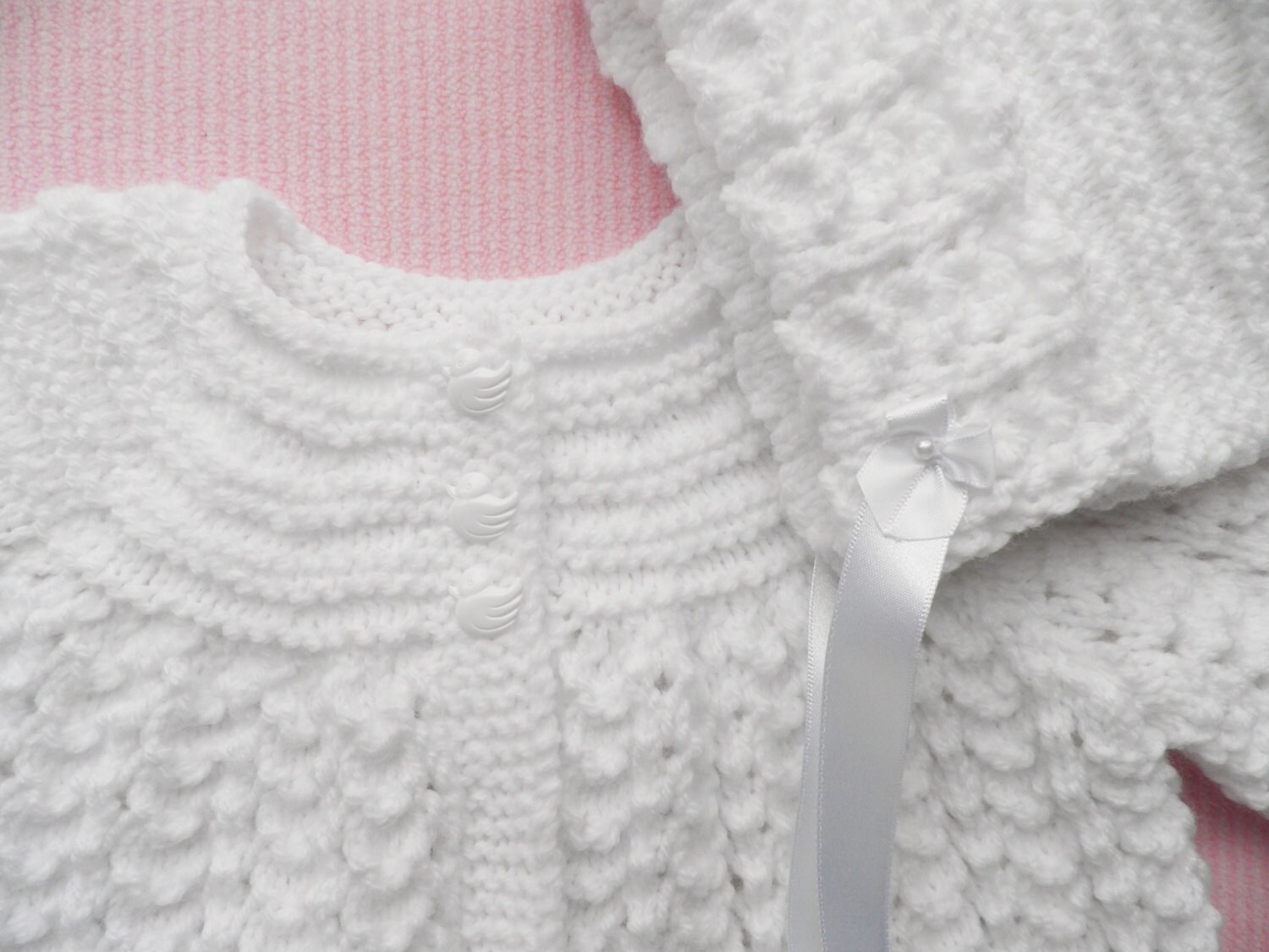 Girl's baptism cardigan white christening outfit naming Etsy