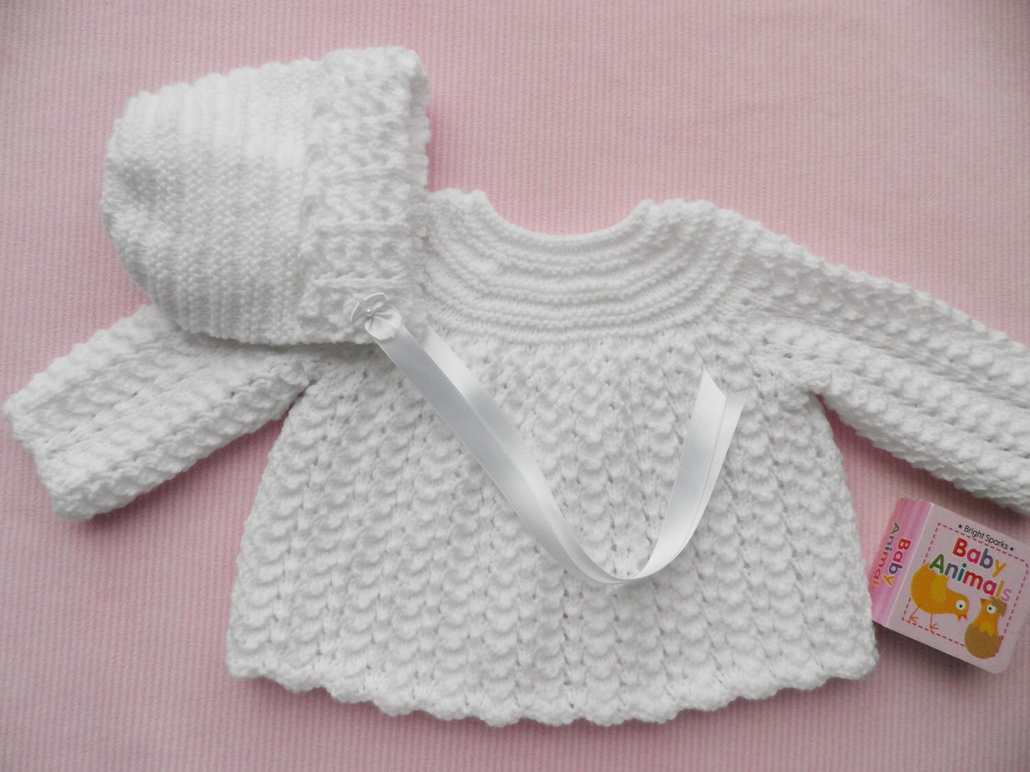 Girl's baptism cardigan white christening outfit naming Etsy