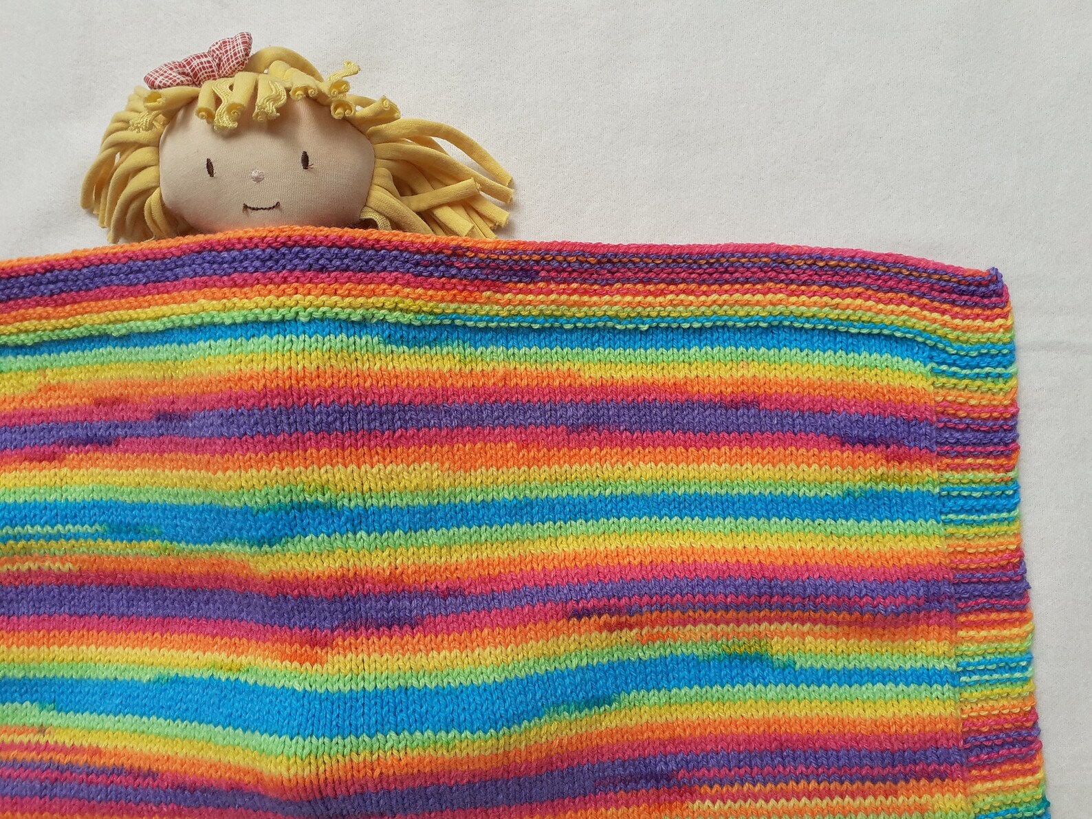 Rainbow Baby Blanket Rainbow Pram Cover Knitted Festival Etsy UK