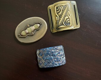 Unique Vintage Belt Buckles and Button | Sewing Supply | Dress Making | Original and Retro