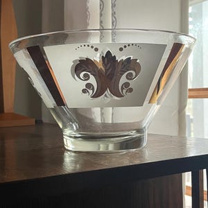 MCM Anchor Hocking Glass Punch Salad Chip Bowl | Mid Century Atomic Style | Retro Barware | Vintage Kitchen Décor