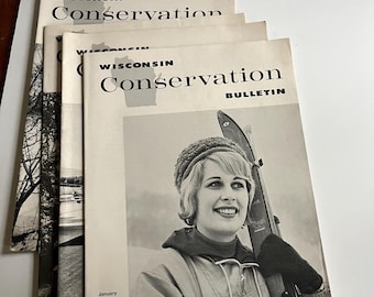 Wisconsin Conservation Bulletin c. 1963 - 1964 | Wisconsin Natural Resources | Vintage Hunting and Fishing Photos